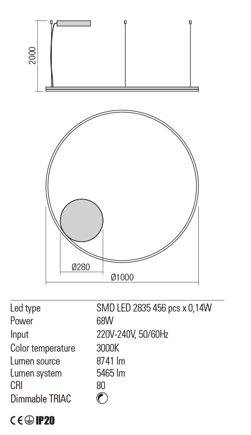 ORBIT SOSPENSIONE Ø100